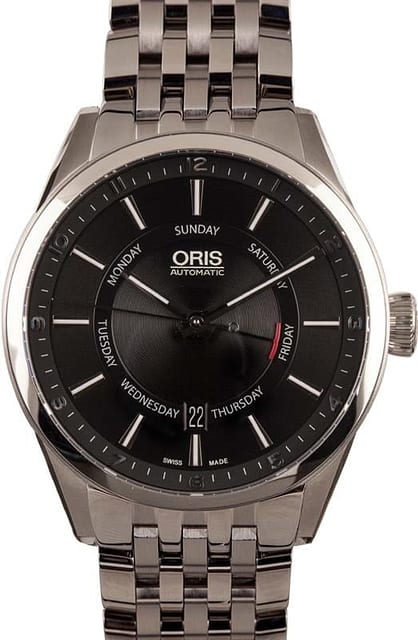 Oris Artix Pointer Day, Date Stainless Steel Black Dial