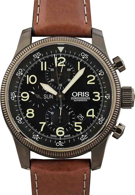 Oris Big Crown Timer Brown Leather