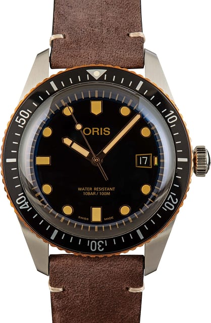Mens Oris Divers Sixty-Five Stainless Steel & Bronze