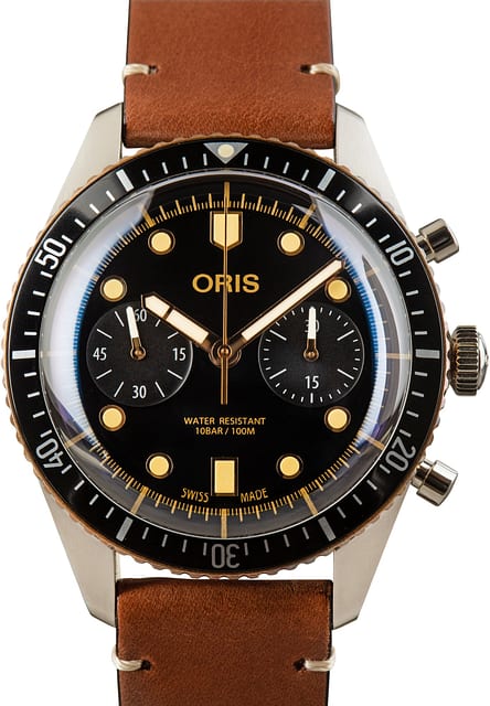 Oris Divers Sixty‑Five Chronograph Black Dial