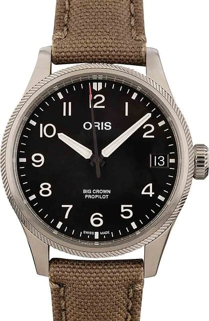 Oris Big Crown ProPilot Big Date Steel on Olive Strap