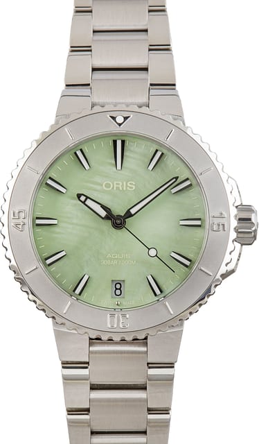 Oris Aquis Green Mother of Pearl Dial