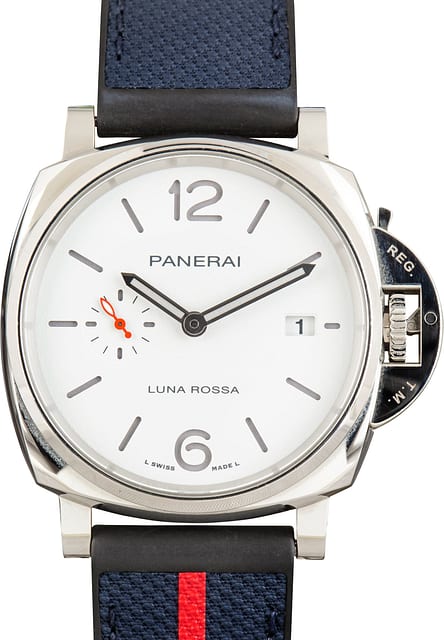 Pre-Owned Panerai Luminor Due Luna Rossa PAM01381 White Dial