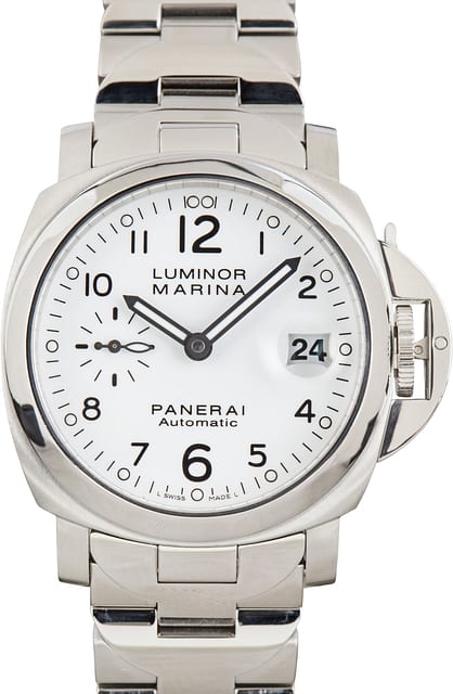 Pre-Owned Panerai Luminor Marina PAM00051 White Dial