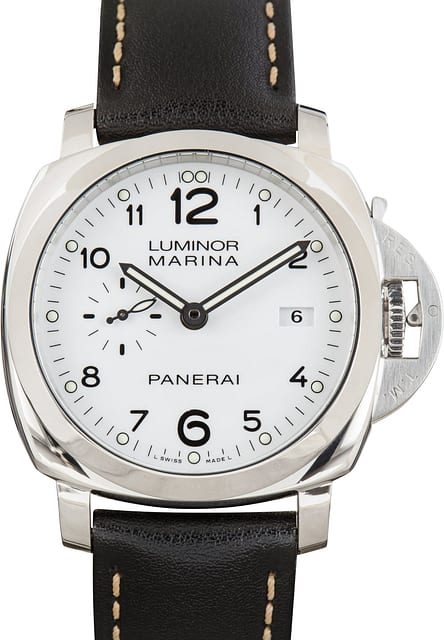 Pre-Owned Panerai Luminor Marina PAM00499 White Dial