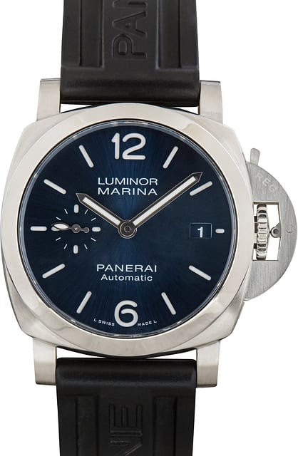 Pre-Owned Panerai Luminor Marina Quaranta PAM01270 Blue Dial