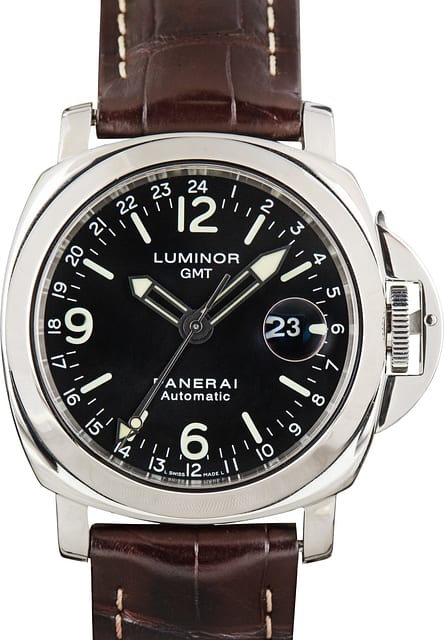 Pre-Owned Panerai Luminor GMT PAM00063 Black Dial
