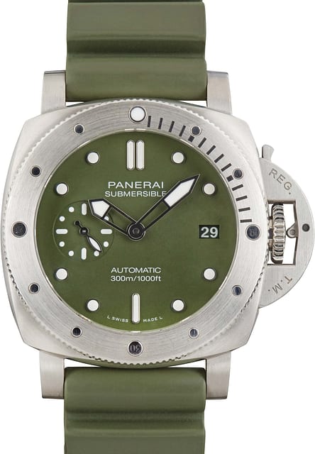 Panerai Submersible Verde Militare PAM01055 Stainless Steel