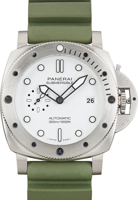 Panerai Submersible QuarantaQuattro Bianco PAM01226 Stainless Steel