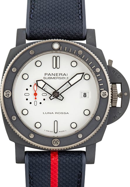 Pre-Owned Panerai Submersible Luna Rossa PAM01543 Ti-Ceramitech