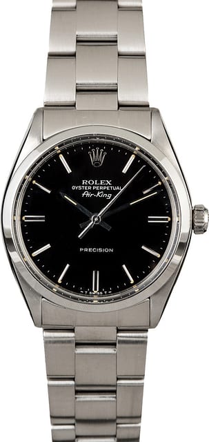 Rolex Air-King 5500 Black Dial with Steel Oyster