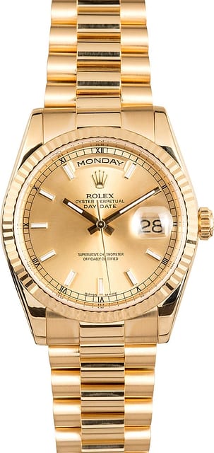 Rolex President 118238 Champagne Dial