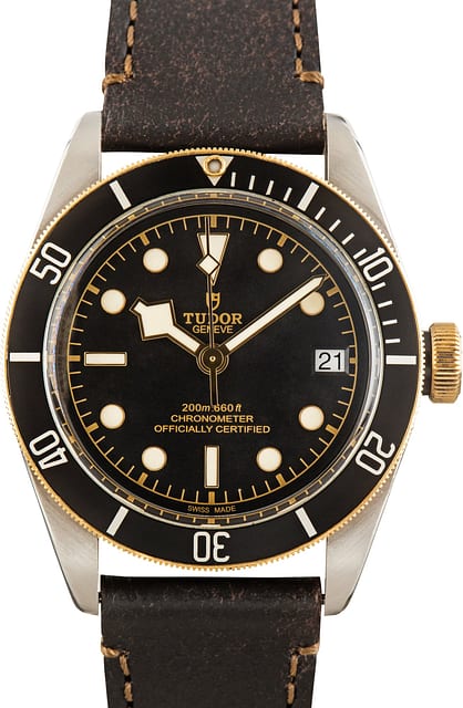 Pre-Owned Tudor Heritage Black Bay 79733N Leather Strap