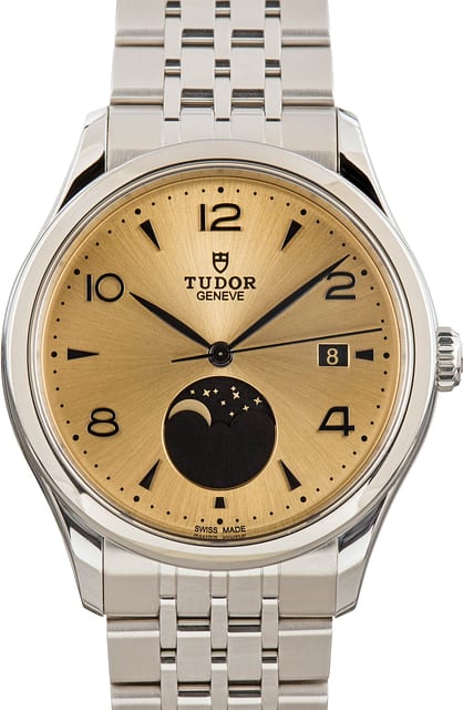 Preowned Tudor 1926 Luna Ref 91560 Champagne Dial
