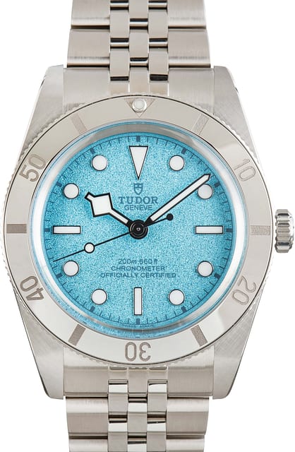 Pre-owned Tudor Black Bay 54 Ref 79000 Lagoon Blue