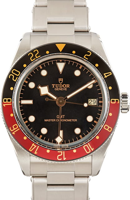 Used Stainless Steel Tudor Black Bay 58 GMT Black & Burgundy Bezel