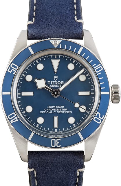 Used Tudor Heritage Black Bay Ref 79030 Steel on Leather