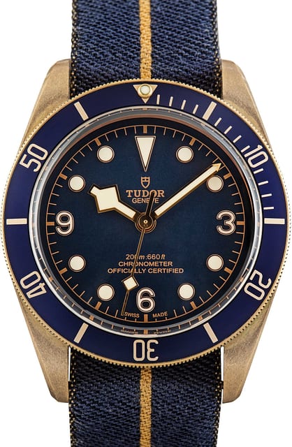 Pre-owned Tudor Heritage Black Bay 79250 Bronze Blue Dial