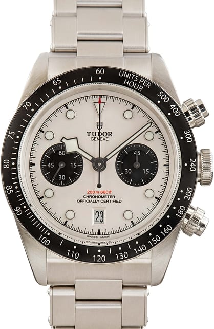 Pre-owned Tudor Black Bay Chrono 79360N White Dial