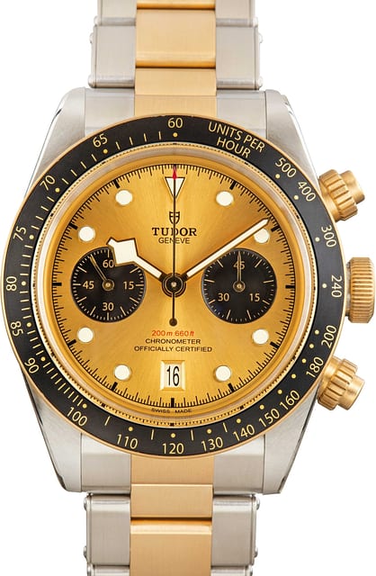 Men's Tudor Black Bay Chrono Steel & Gold