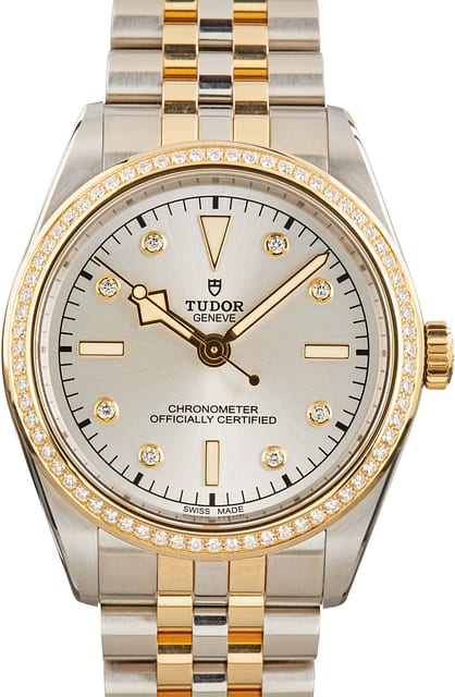 Tudor Black Bay 39 ref 79673 Silver Diamond Dial