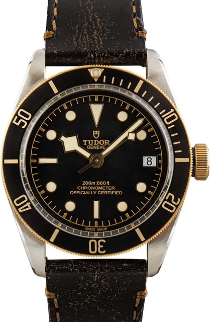 Pre-Owned Tudor Heritage Black Bay 79733N Leather Strap