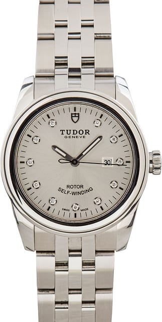Pre-owned Tudor Glamour Date Stainless Steel
