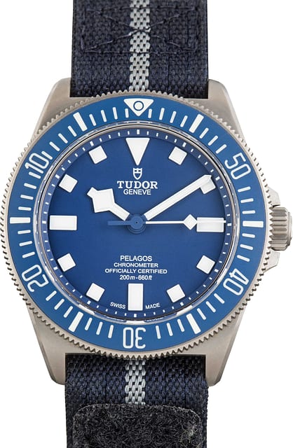 Pre-owned Tudor Pelagos FXD Titanium Blue Dial
