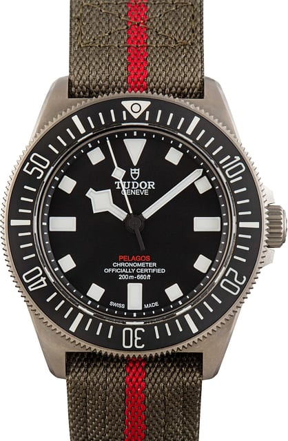 Pre-owned Tudor Pelagos FXD 25717 Titanium on Fabric Strap