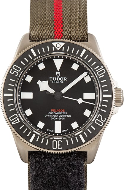 Pre-Owned Titanium Tudor Pelagos FXD Ref 25717N Black Dial
