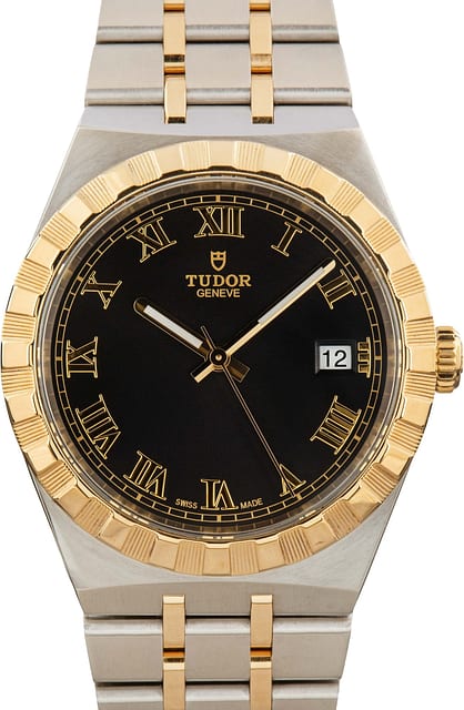 Tudor Royal ref 28503 Black Roman Dial
