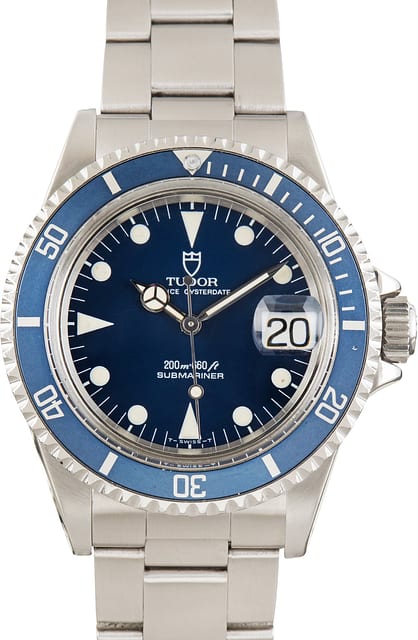 Vintage Stainless Steel Tudor Submariner 79090 Blue Dial