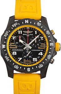 Breitling Endurance Pro 44 Breitlight Black Dial Yellow Strap
