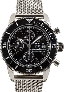 Breitling Steel Superocean Heritage Chronograph 44 Black Dial