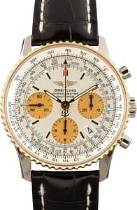 Pre-Owned Silver Dial Breitling Navitimer Steel & Gold