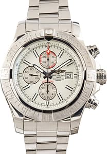 Pre-Owned Breitling Super Avenger II Stainless Steel White Dial