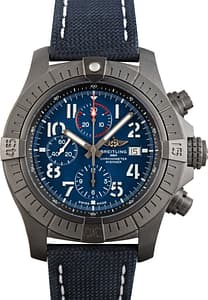 Preowned Breitling Super Avenger Chronograph 48 Night Mission Blue Dial