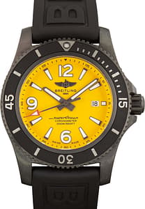 Used Yellow Dial Breitling Superocean Automatic 46 Black Steel