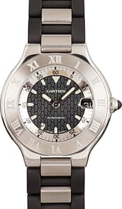Cartier Must 21 Autoscaph Black Dial