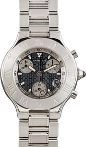 Cartier Must 21 Chronoscaph W10172T2 Stainless Steel