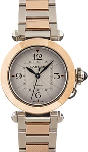 Pasha De Cartier 35 Ref W2PA0008 Two Tone