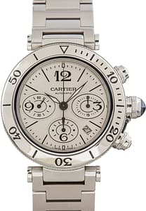 Used Cartier Pasha Seatimer W31089M7 Stainless Steel