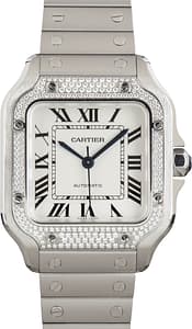 Santos De Cartier Watch W4SA0005 Diamond Bezel