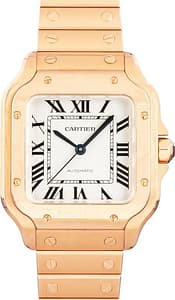 Santos de Cartier WGSA0031 18k Rose Gold Medium Model