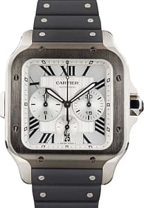 Used Santos de Cartier Chronograph WSSA0017 Extra Large Model