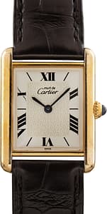Used Cartier Tank Must Vermeil W1009554 White Dial