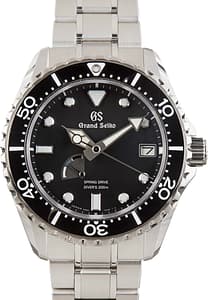 Pre-Owned Steel Grand Seiko Sport Collection SBGA461 Black Dial