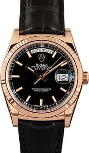 Rolex Day-Date 118135 Everose Gold w/ Leather