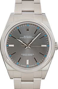 Pre-owned Rolex Oyster Perpetual Ref 114300 Dark Rhodium Dial
