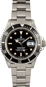 Rolex Submariner Black 168000 Stainless Steel